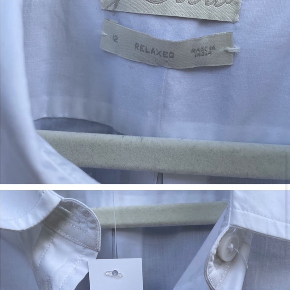 J. Crew Relaxed-fit crisp cotton poplin shirt, size 12 - Picture 2 of 3
